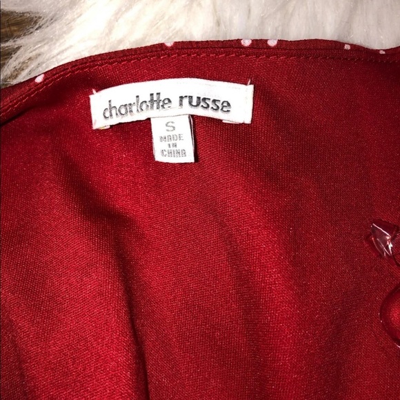 Charlotte Russe small red polka dot flirty dress - Picture 8 of 9